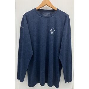 Anetik Shirt Mens Large Blue Long Sleeve UPF 30 Deja Vu Surf‎ Kauai Performance